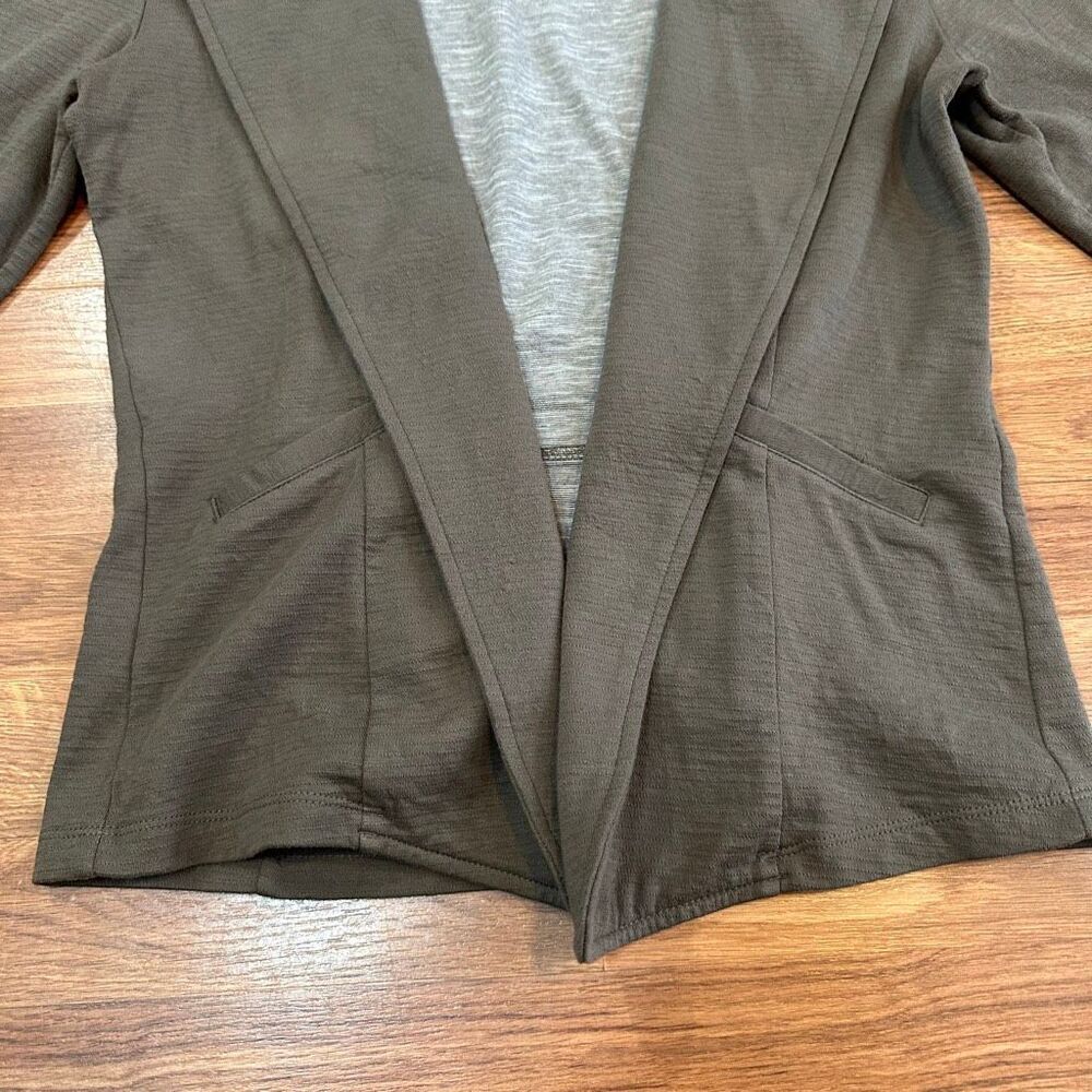Matty M Open Front Cardigan Olive Green | Women Size M - Picture 3 of 11